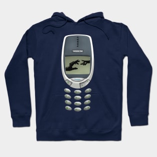 retro classic handphone Hoodie